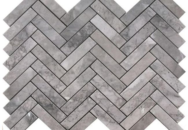 Ciot Tile Polar Grey Arrow M Polished 3/4''x3''