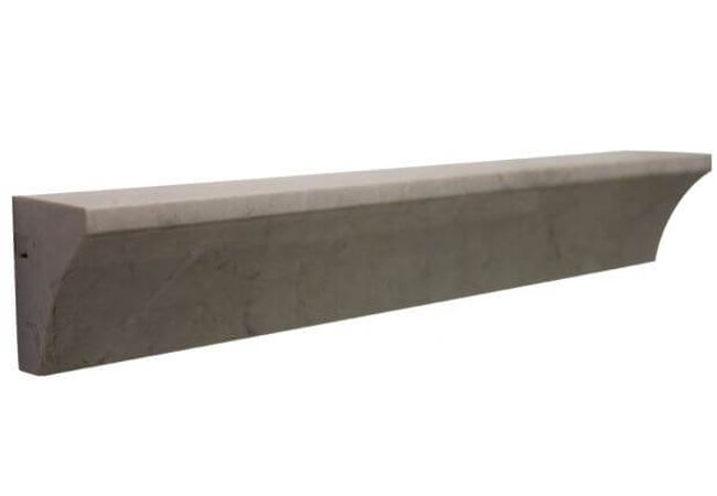 Ciot Tile Polar Grey Cornice Molding Polished 2''x12''