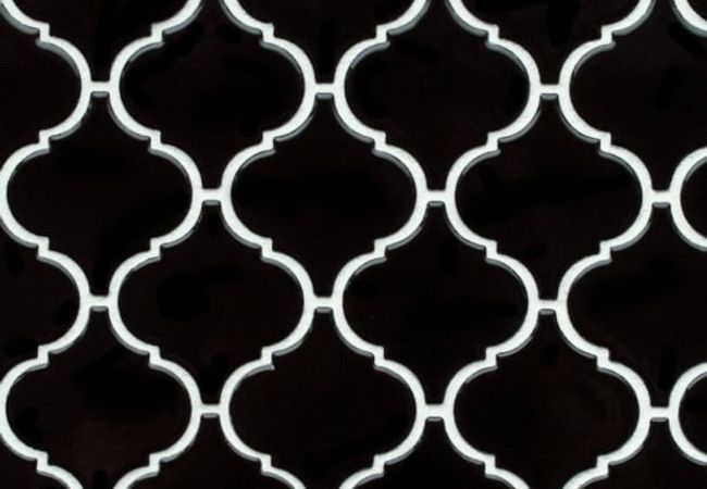 Ciot Tile 1970'S Arabesque Black Glossy