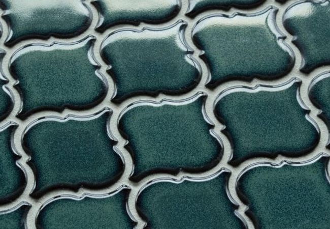 Ciot Tile 1970'S Arabesque Green Glossy