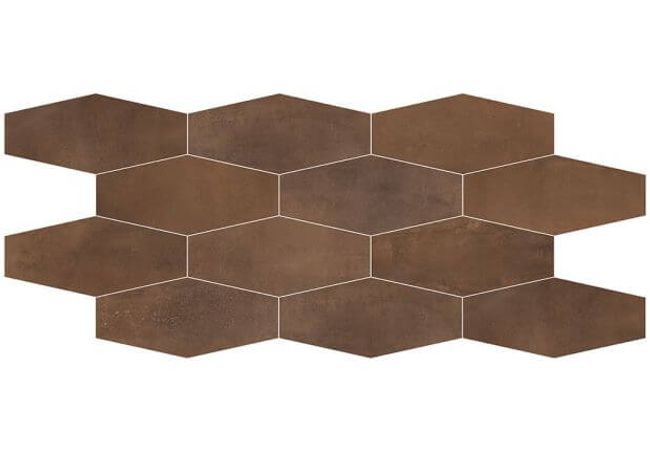 Ciot Tile 3.5''x7.75'' Interno 9 Losanga Mos. Rust Rt