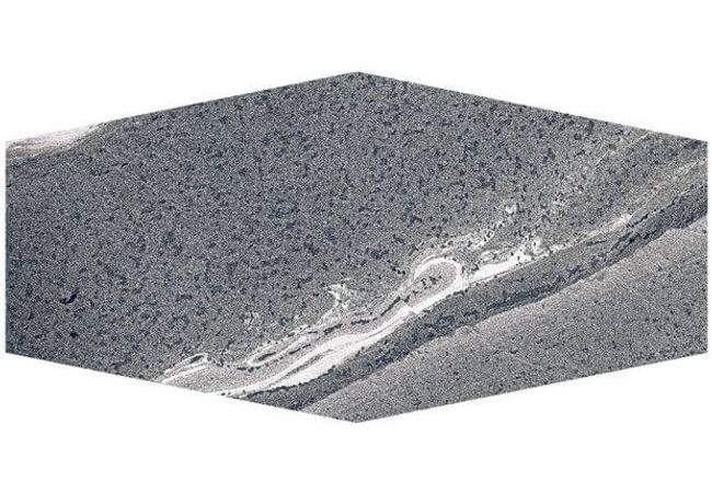 Ciot Tile 9.5''x19.25'' Hexagon Stone Cut Antracite Nat.