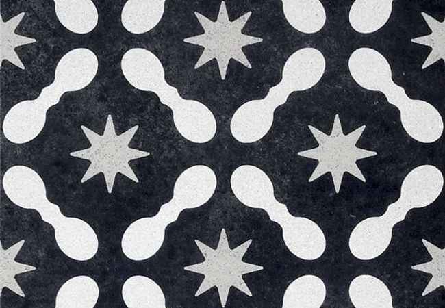 Ciot Tile Cementine B&W Mix Nat. Rt 12 Random Patterns 8''x8''