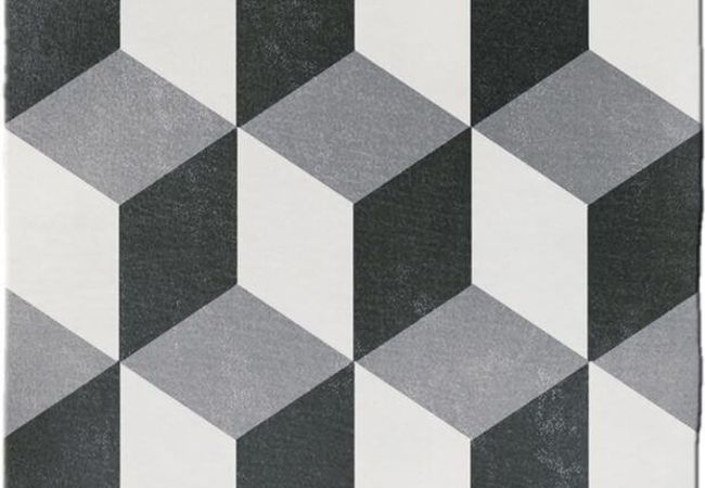 Ciot Tile Cementum 15 Decoro Black & White Nat. 6''x6''
