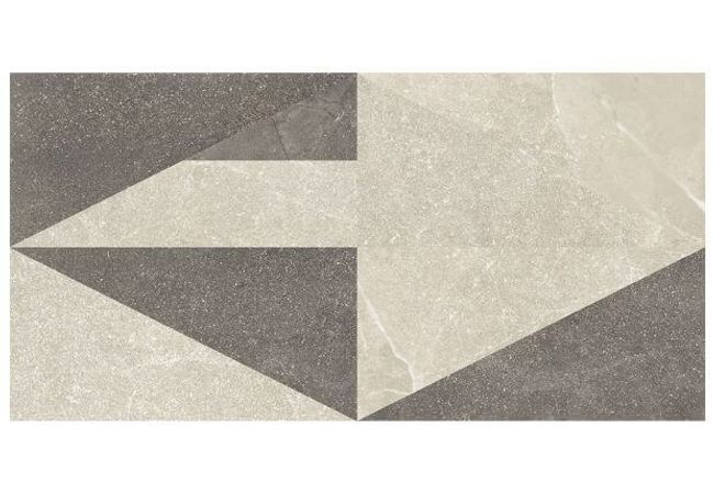 Ciot Tile Eureka Intarsio Bianco/Sabbia Nat. Rt 12''x24''