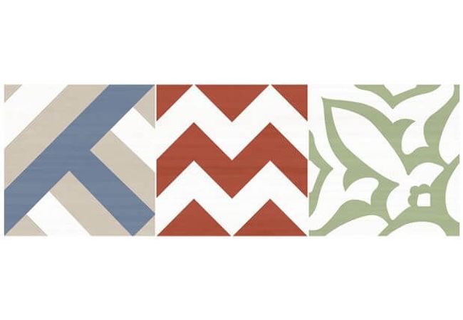 Ciot Tile Flou Decoro Patchwork Colors 8''x24''