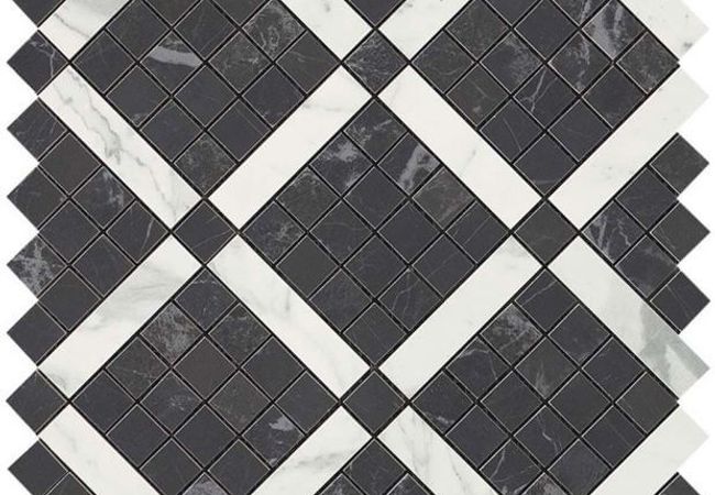 Ciot Tile Marvelpro Wall Mosaic Noir Mix Diagonal Luc. 0.75''x0.75''
