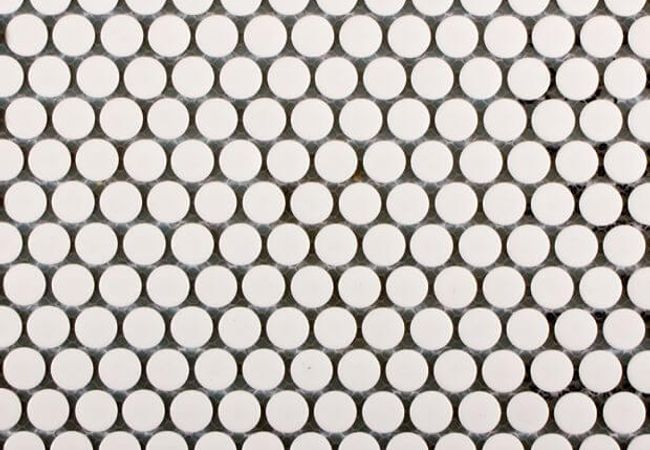 Ciot Tile Penny Round White Glossy 3/4''