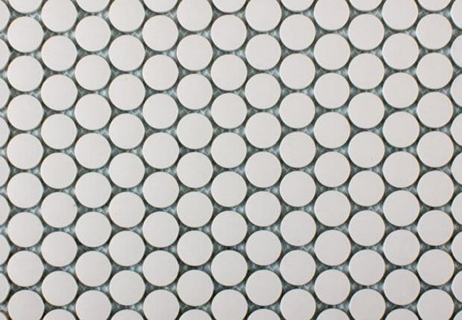 Ciot Tile Penny Round White Porcelain 3/4''