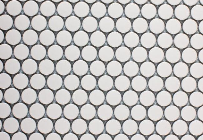 Ciot Tile Penny Round White Satin 3/4''