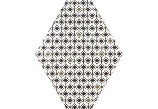 Ciot Tile Rhombus Wall Pattern B&W 6''x10.25''