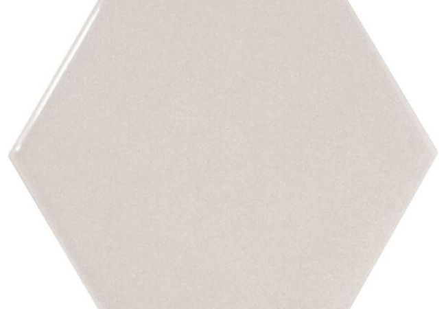 Ciot Tile Scale Hex Light Grey Brillo 4''x5''