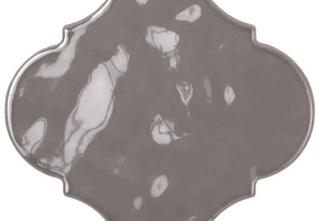 Ciot Tile Silk Wall Arabesque Piombo Glossy 5.75''x5.75''