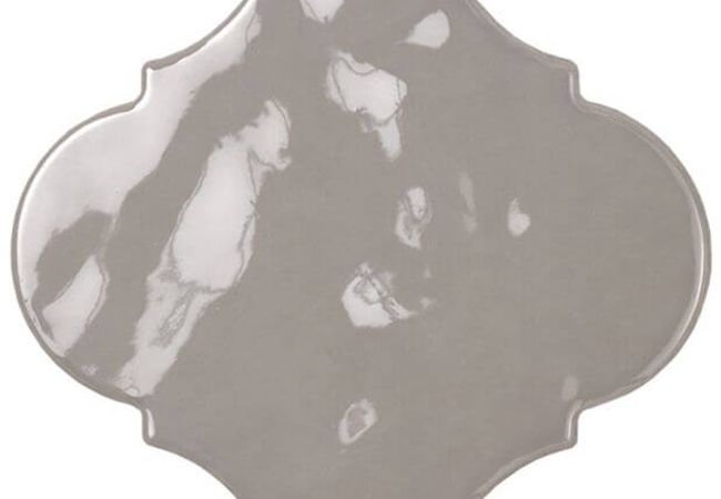 Ciot Tile Silk Wall Arabesque Polvere Glossy 5.75''x5.75''