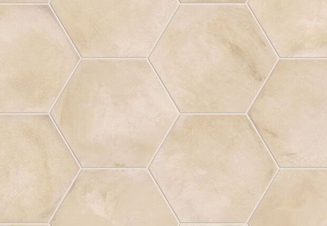Ciot Tile Terra Esagono Avorio 8.5''x10''