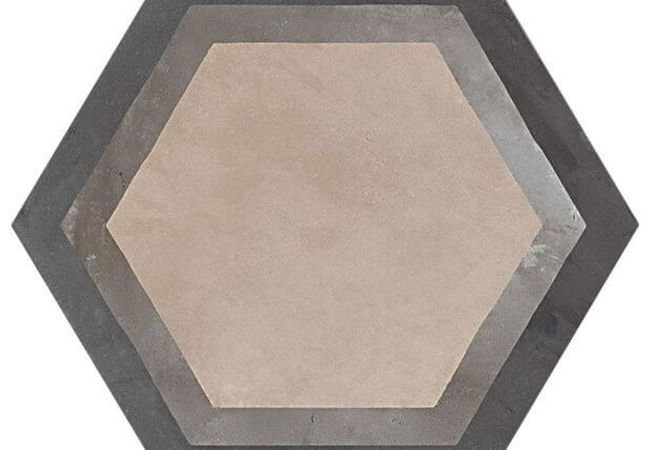 Ciot Tile Terra Esagono Decoro Cornice F 8.5''x10''