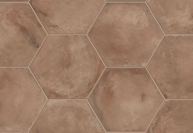 Ciot Tile Terra Esagono Rosso 8.5''x10''