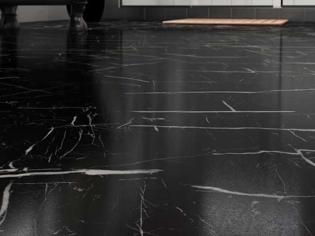 Curate Nero Marquina Luxury Vinyl Tile view 2