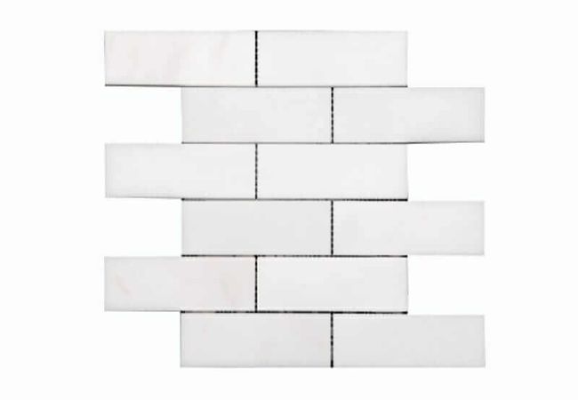 DZN 26sw09 2x6 Polished Pure White Marble Stone Subway Mosaics
