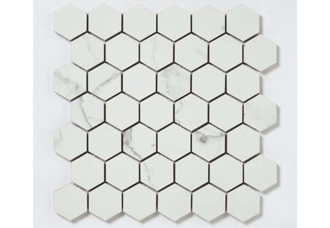 DZN 32stm018 Skyline Honed Hexagon Marble Mosaics