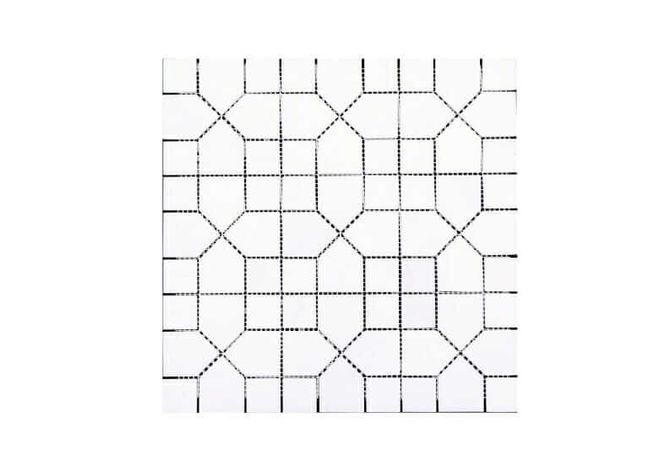 DZN 70STM036 Ariston White Puzzle Square Polsihed Marble Mosaics