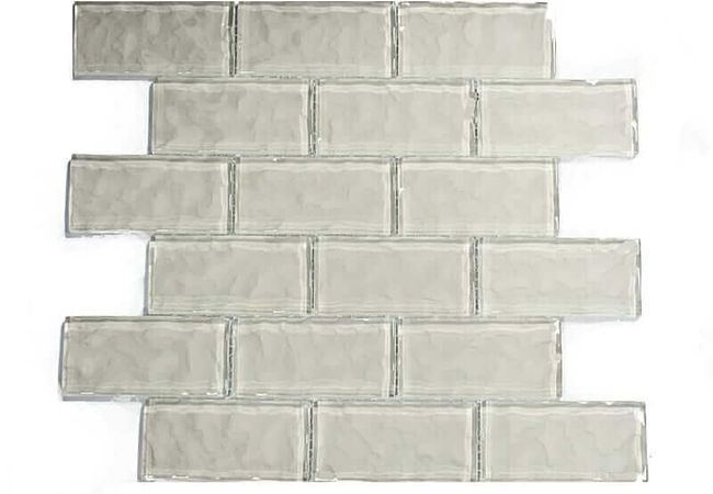 DZN Eva010 Sand Beige Wavy Glass Mosaics