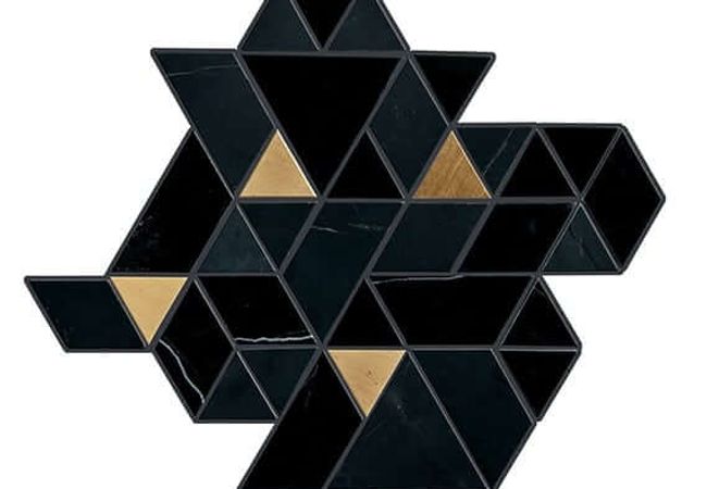 Daltile Pietra Divina Nero Marquina Black Blend