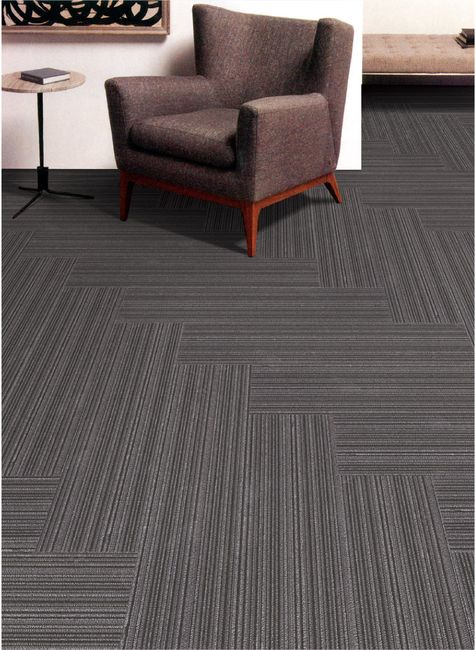 Fuzion Flooring Elmvale Carpet Tile Nylon Rainstorm view 2