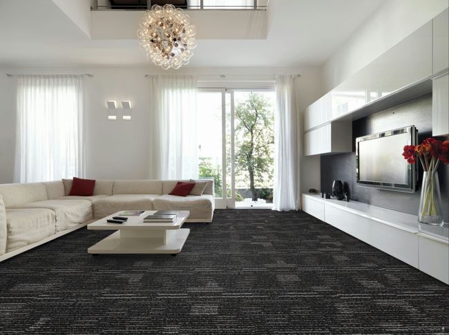 Fuzion Flooring Inglewood Carpet Tile Nylon Field Stone view 2