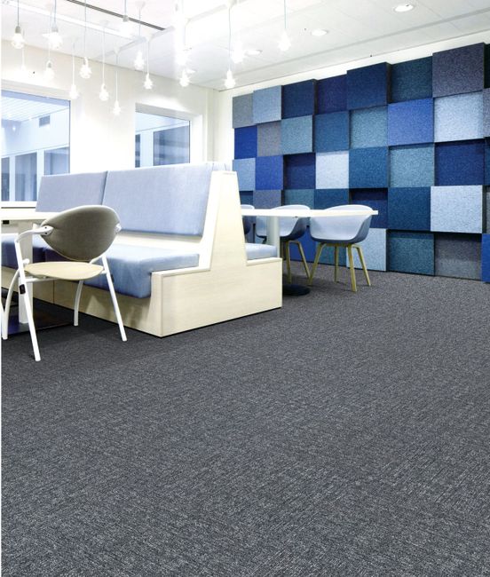 Fuzion Flooring Odessa Carpet Tile Nylon Cenzio Grey view 2