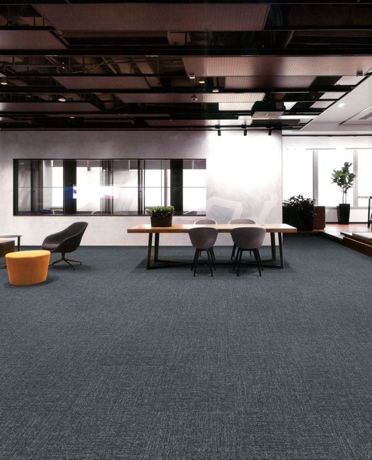 Fuzion Flooring Odessa Carpet Tile Nylon Peppered Dusk view 2
