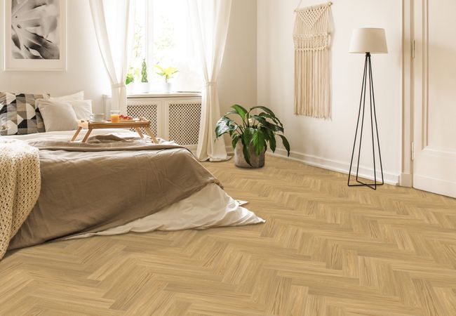 Fuzion Velvet Grove Herringbone Oak Opulent view 2