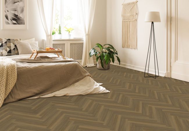 Fuzion Velvet Grove Herringbone Oak Silkwood Charm view 2