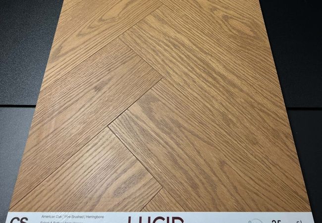 Lucid White Oak Herringbone Engineered Bare