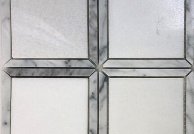 MDR Marble Mosaic Big Squares Thassos