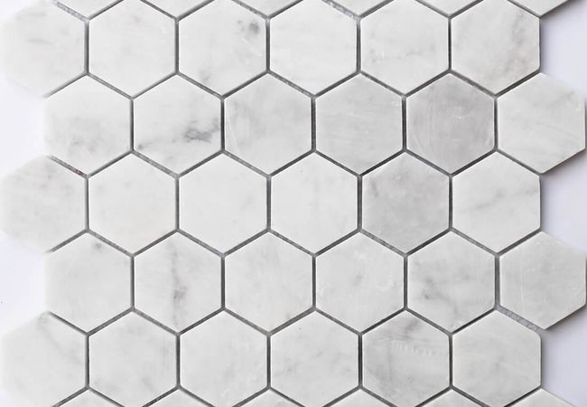 MDR Marble Mosaic Hexagon Bianco Carrara