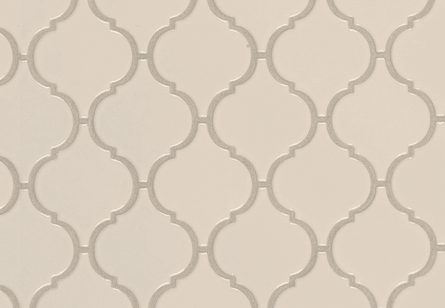 MSI Almond Glossy Arabesque Porcelain Mosaics