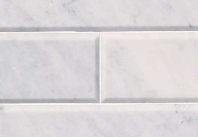 MSI Arabescato Carrara Beveled Tile 4x12, MSI Surfaces