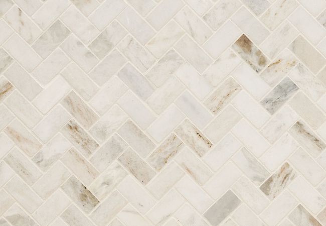 MSI Arabescato Venato White Herringbone Tile, MSI Surfaces