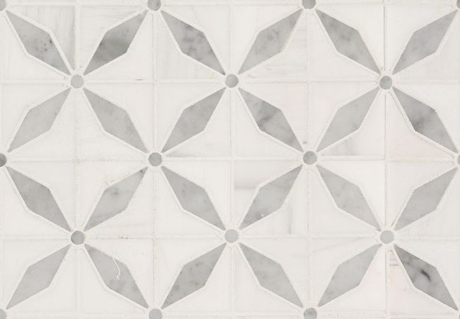 MSI Bianco Starlite Marble Geometric Tile, MSI Surfaces