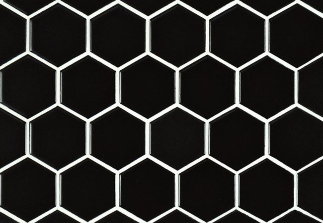MSI Black Matte Hexagon 2” Mosaic Tile, MSI Surfaces