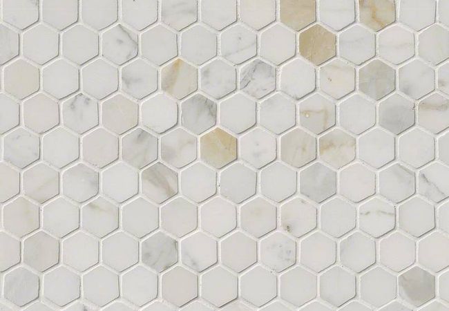 MSI Calacatta Gold 1” Hexagon Mosaic Tile, MSI Surfaces