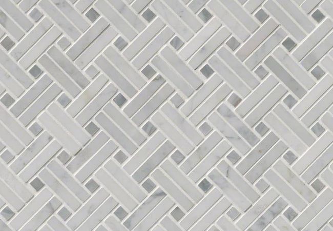 MSI Carrara White Basketweave Tile Polished, MSI Surfaces
