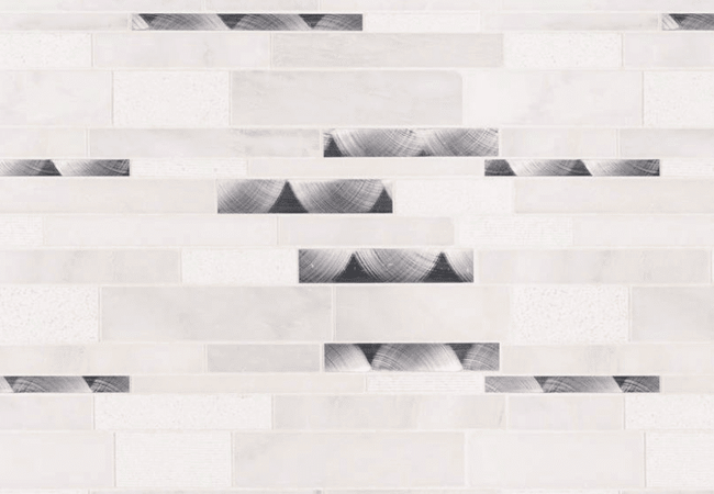 MSI Moderno Blanco Glass & Metal Tile