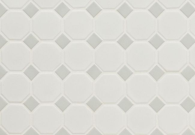 MSI White And Gray Matte Octagon Tile