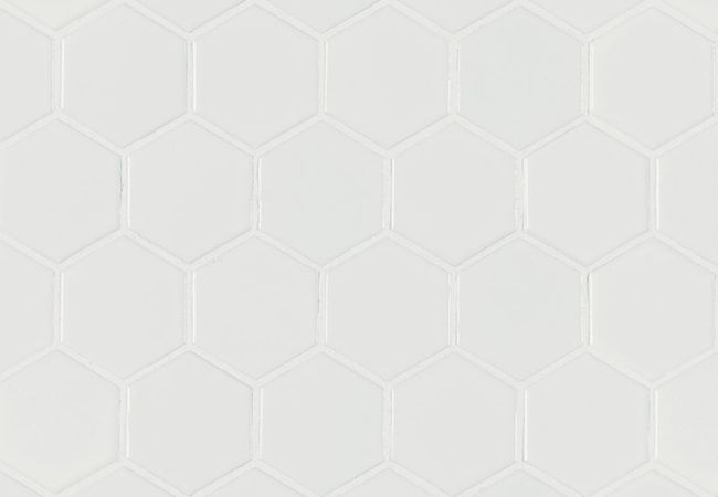 MSI White Matte 2” Hexagon Mosaic Tile