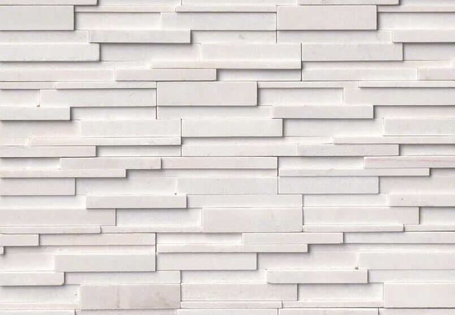 MSI 3D Honed Stacked Stone Ledgerstone Arctic White