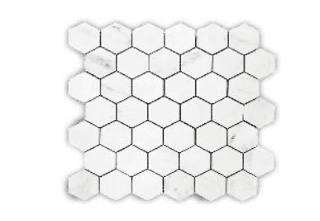 Mango Tile Alps Oriental White 1 Hexagon Polished MG602, Mango Tile and Mosaics