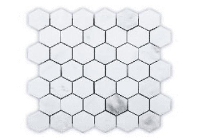 Mango Tile Alps Oriental White 2 Hexagon Matt MG711, Mango Tile and Mosaics