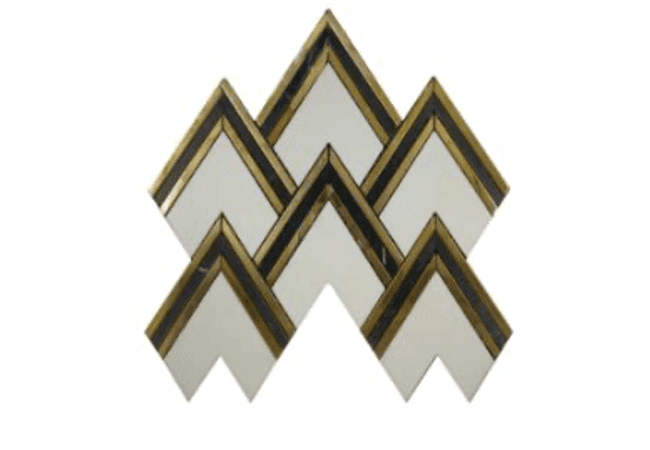 Mango Tile Aurora Herringbone Gold MG824, Mango Tile and Mosaics